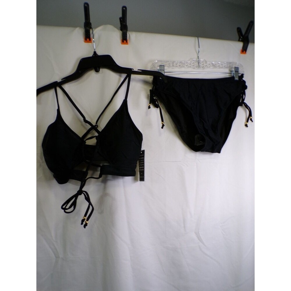 Blooming Jelly Women's Bikini Set Size M Black Two Piece Brazilian